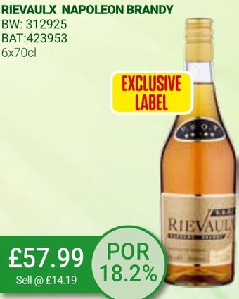 Bestway Rievaulx Napoleon Brandy 6x70cl offer