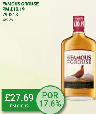 Bestway Famous Grouse 4x35cl offer