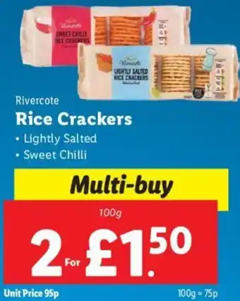 Lidl Rivercote Rice Crackers 100g offer