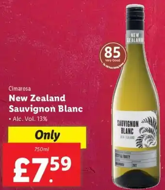 Lidl Cimarosa New Zealand Sauvignon Blanc 750ml offer