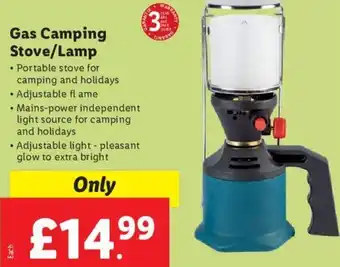 Lidl Gas Camping Stove/ Lamp offer
