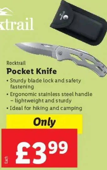 Lidl Rocktrail Pocket Knife offer