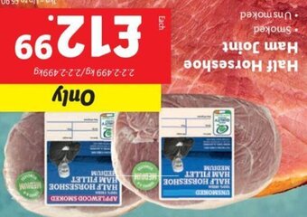 Lidl Half Horseshoe Ham Joint offer