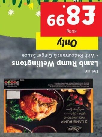 Lidl Deluxe Lamb Rump Wellingtons 600g offer