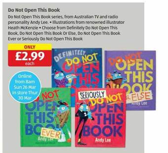 Aldi Do not open this book offer
