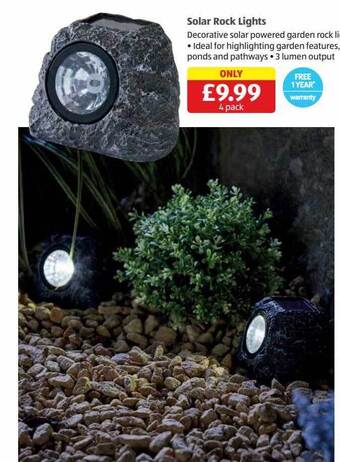 Aldi Solar rock lights offer
