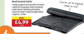 Aldi Weed control fabric offer