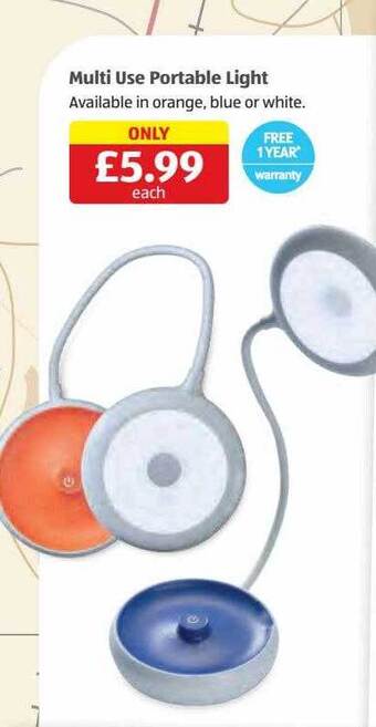 Aldi Multi use portable light offer