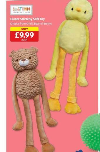 Aldi Easter stretchy soft toy offer