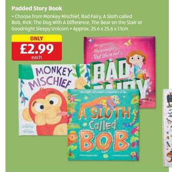 Aldi Padded story book offer