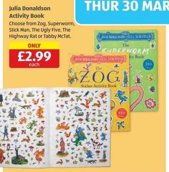 Aldi Julia donaldson activity book offer