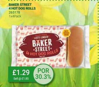 Bestway Baker street 4 hot dog rolls offer
