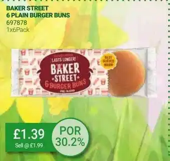 Bestway Baker street 6 plain burger buns offer