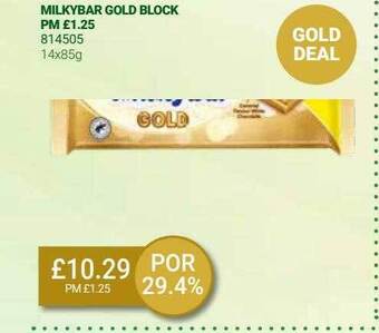 Bestway Milkybar gold block offer