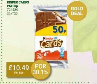 Bestway Kinder cards offer