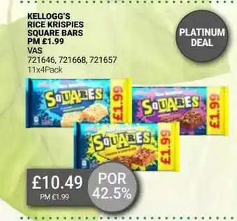 Bestway Kellogg's rice krispies square bars offer