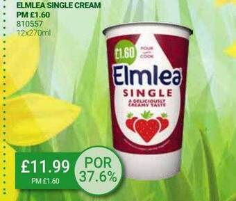 Bestway Elmlea single cream offer