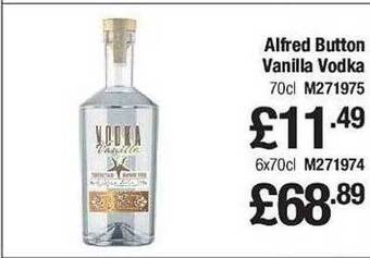 Makro Alfred button vanilla vodka offer