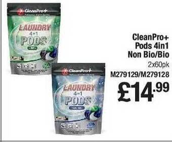 Makro Cleanpro+ pods 4in1 non bio bio offer