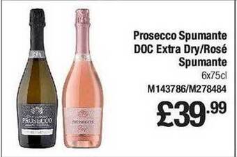 Makro Prosecco spumante doc extra dry rosé spumante offer