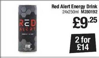 Makro Red alert energy drink offer