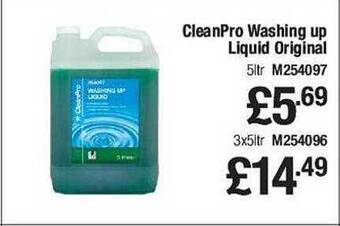 Makro Cleanpro washing up liquid original offer
