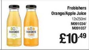 Makro Frobishers orange apple juice offer