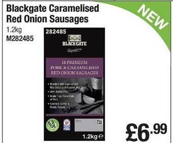 Makro Blackgate caramelised red onion sausages offer