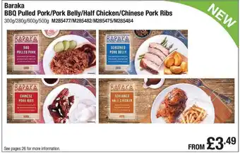 Makro Baraka bbq pulled pork pork belly half chicken chinese pork ribs offer