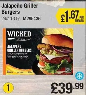 Makro Jalapeño griller burgers offer