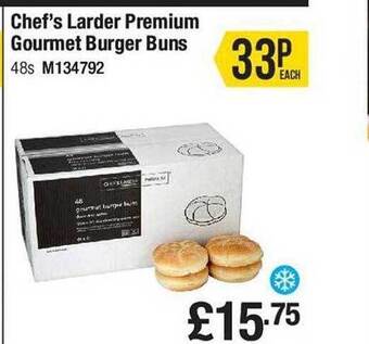 Makro Chef's larder premium gourmet burger buns offer