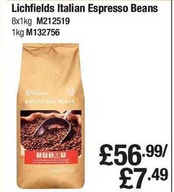 Makro Lichfields italian espresso beans offer