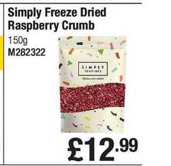 Makro Simply freeze dried raspberry crumb offer