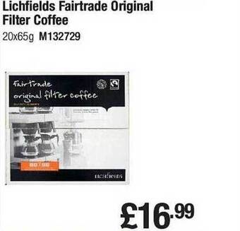 Makro Lichfields fairtrade original filter coffee offer