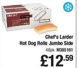 Makro Chef's larder hot dog rolls jumbo side offer
