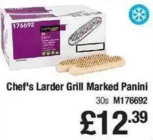 Makro Chef's larder grill marked panini offer