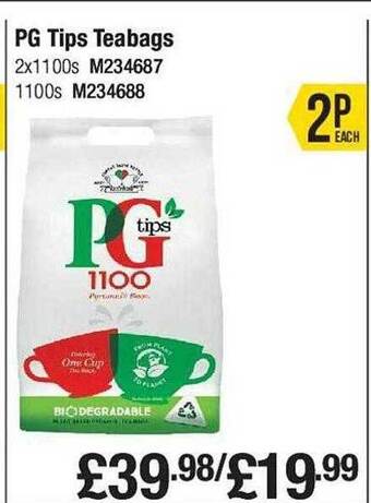 Makro Pg tips teabags offer