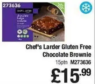 Makro Chef's larder gluten free chocolate brownie offer