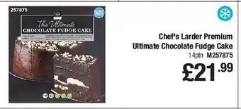 Makro Chef's larder premium ultimate chocolate fudge cake offer