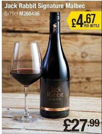 Makro Jack rabbit signature malbec offer