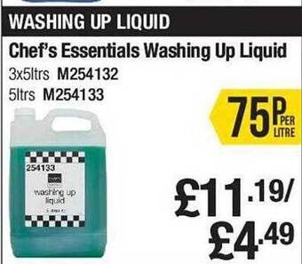 Makro Chef's essentials washing up liquid offer