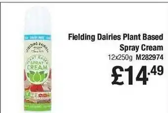 Makro Fielding dairies plant based spray cream offer