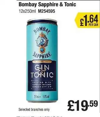 Makro Bombay sapphire & tonic offer
