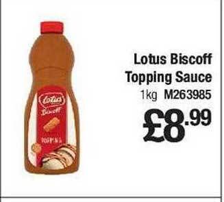 Makro Lotus biscoff topping sauce offer
