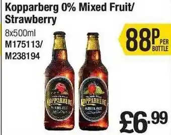 Makro Kopparberg 0% mixed fruit strawberry offer
