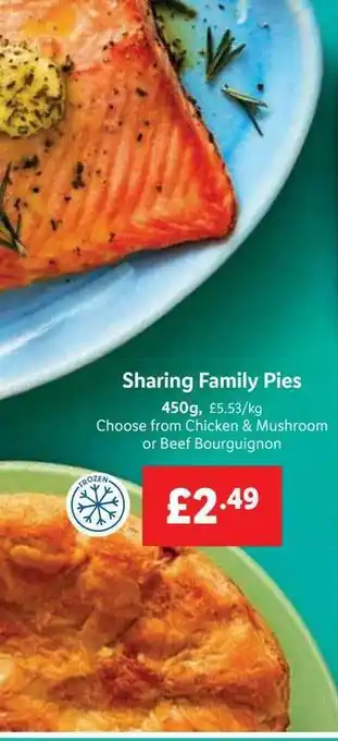Lidl Sharing family pies offer