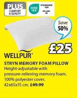 JYSK Wellpur stryn memory foam pillow offer