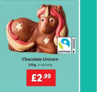 Lidl Chocolate unicorn offer