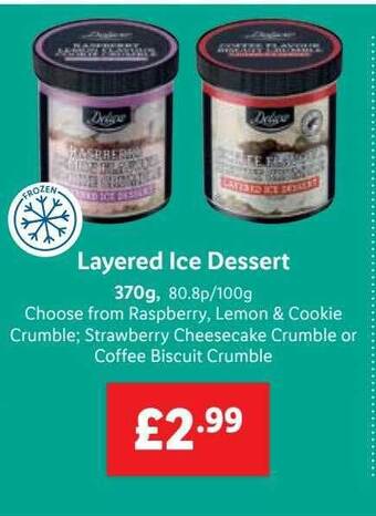 Lidl Deluxe layered ice dessert offer
