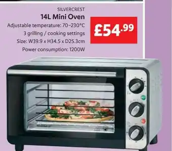 Lidl Silvercrest 14l mini oven offer